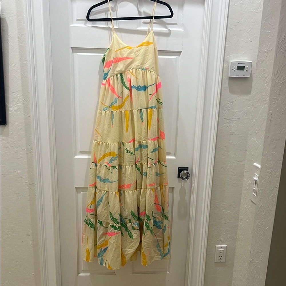 JB by Julie Brown Cream and Orange Dress